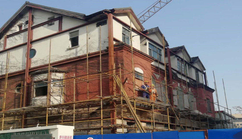 上海海南路84号保留建筑结构换胆工程