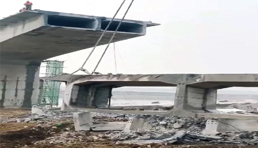 山东枣庄马兰大桥拆除工程